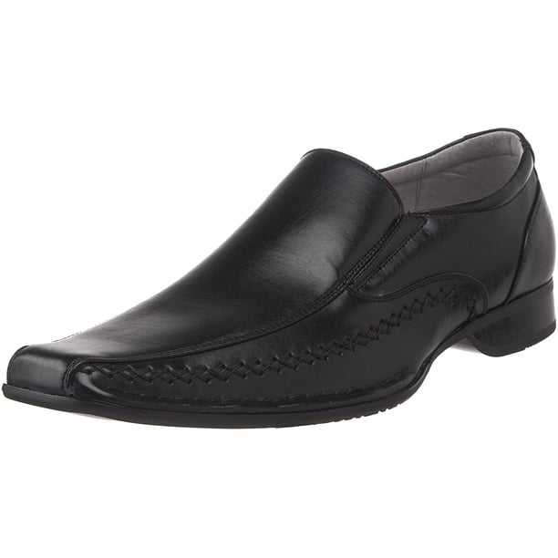 Steve Madden Men's Shoes Emeree Leather Closed Toe Slip On Black